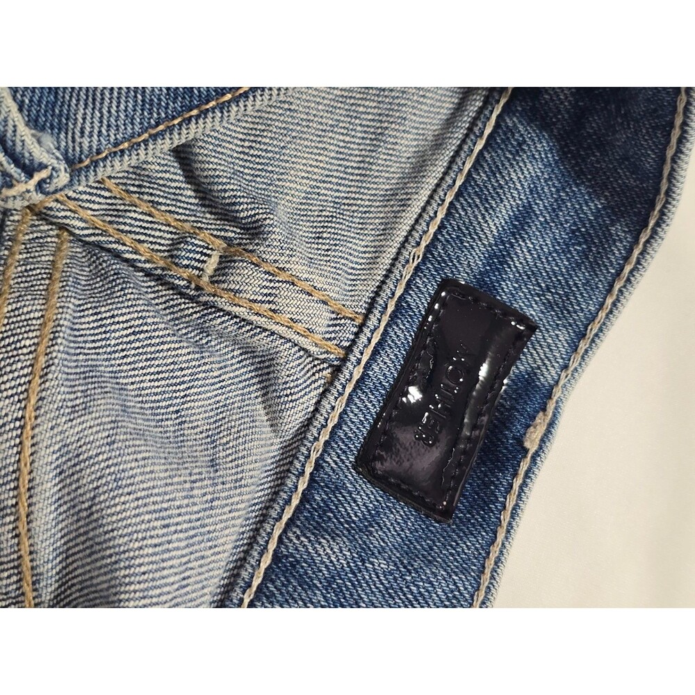 MOTHER The Vagabond Shorts in Out of Gas Denim Size 28 Graffiti Punk Doodle AN - Picture 10 of 12